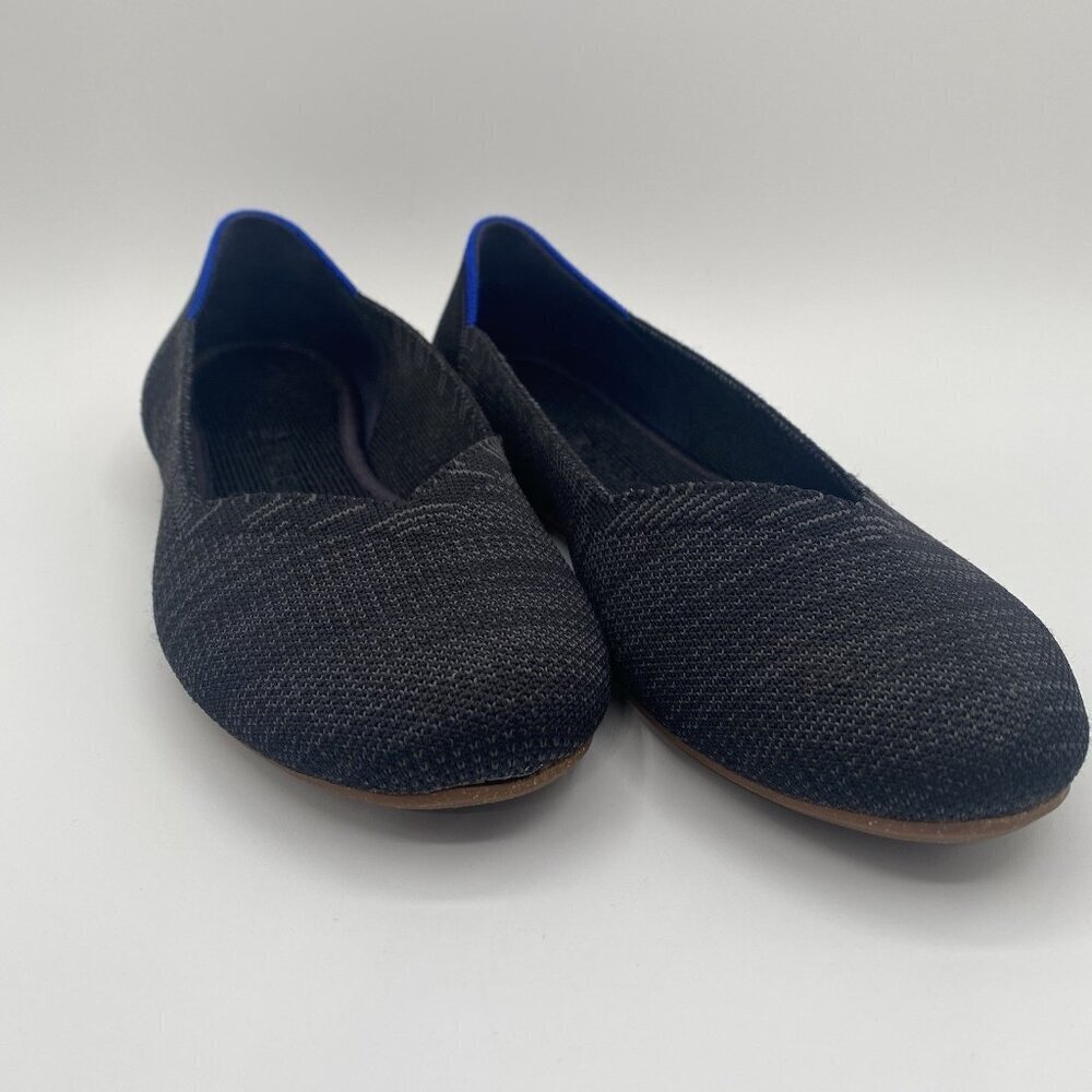 Rothy’s “The Flat” Black & Gray Pattern Ballet Flats Size 6.5 EUC